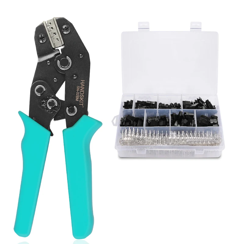 

SN-01BM SN-02BM Crimping Plier XH2.54/Dupont 2.54/2.8/3.0/3.96/4.8/KF2510/JST With 520pcs Dupont 2.54mm Pin Terminal Connectors