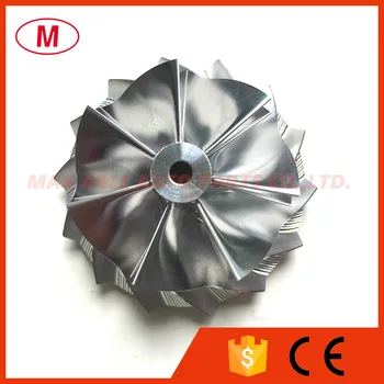 

KP39 43.00/53.00mm 7+7 blades Forward High Performance Turbo Billet Compressor wheel/Aluminum 2618/Milling compressor wheel
