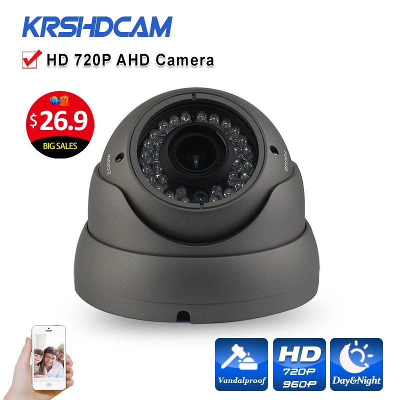 imágenes para Al aire libre Cámara de Seguridad CCTV lente Varifocal cámara Domo AHD 1.0MP 720 P 2000TVL Visión Nocturna IR-CUT 36IR cámaras de segurança imágenes para Al aire libre Cámara de Seguridad CCTV lente Varifocal cámara Domo AHD 1.0MP 720 P 2000TVL Visión Nocturna IR-CUT 36IR cámaras de segurança
