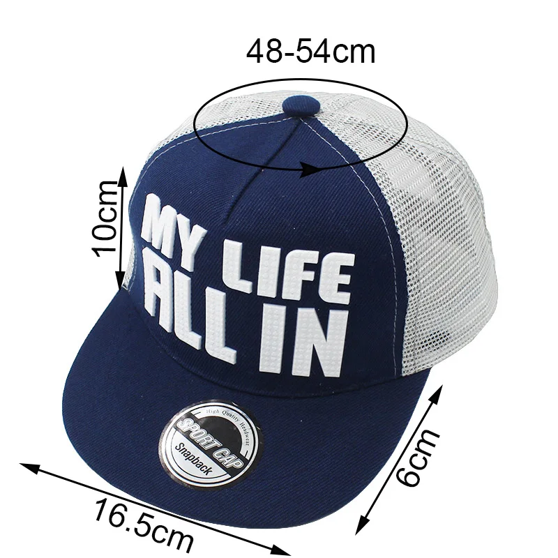 LOVINGSHA Boy Baseball Caps 3-8 Years Old Kid Letter Design Snapback Caps High Qaulity Adjustable Mesh caps For Girl CC062