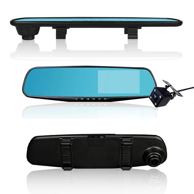 

Full HD 1080P Car Dvr Camera Auto 3.5 Inch Rearview Mirror Digital Video Recorder Dual Lens Registratory Camcorder