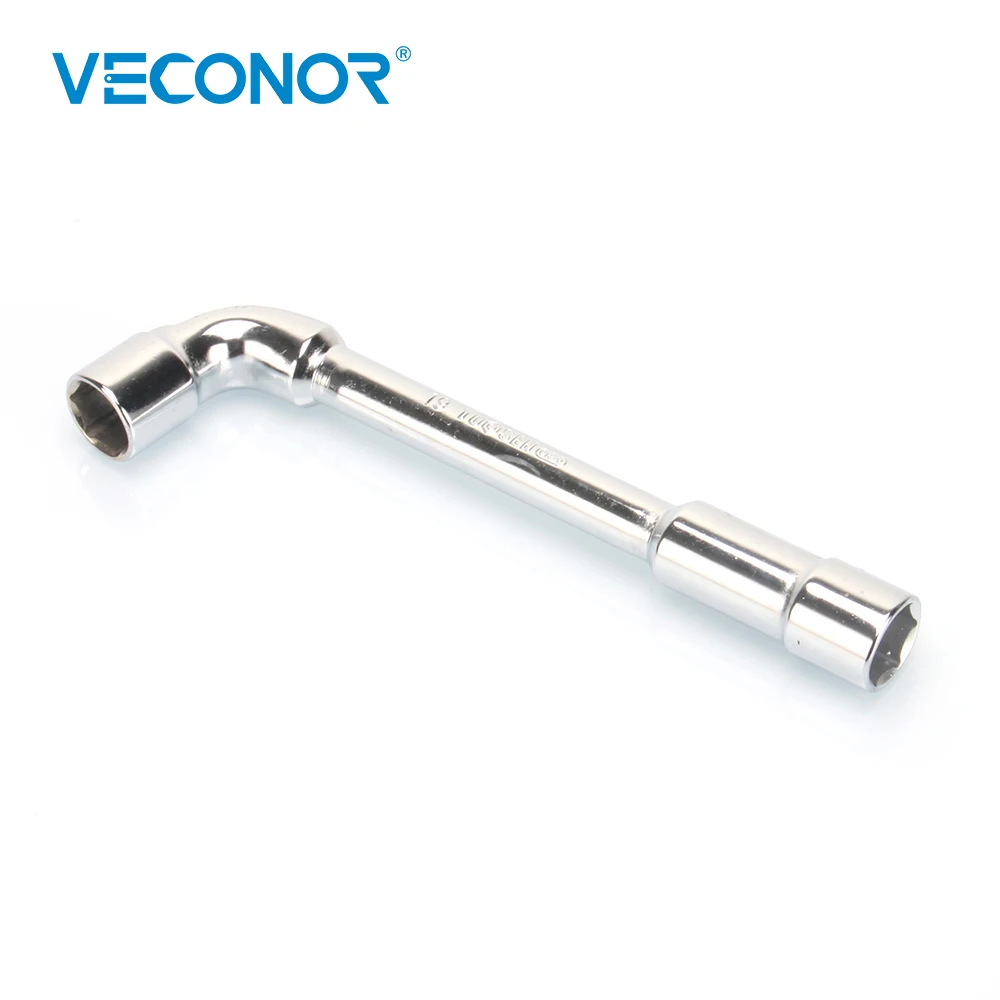 19mm L Type Angled Socket Wrench Spanner With Thru Hole, Chome Vanadium