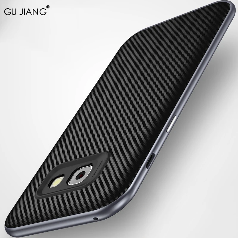 

GU JIANG Brand Luxury Dual-layer Full Coverage Protector Case for Samsung Galaxy A3(2017) A7(2017) Silicone Cover Shell