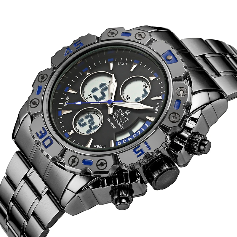 

STRYVE Brand Military Sports Watches Men Electronic LED Digital Wrist Watch Waterproof Sport Shock Watch Men Relogio Masculino