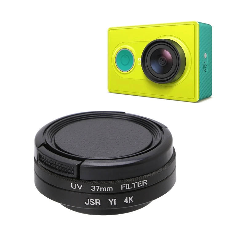 

OOTDTY 37mm UV Lens Filter + Lens Ring Adapter + Protective Cap for Xiaomi Yi Camera