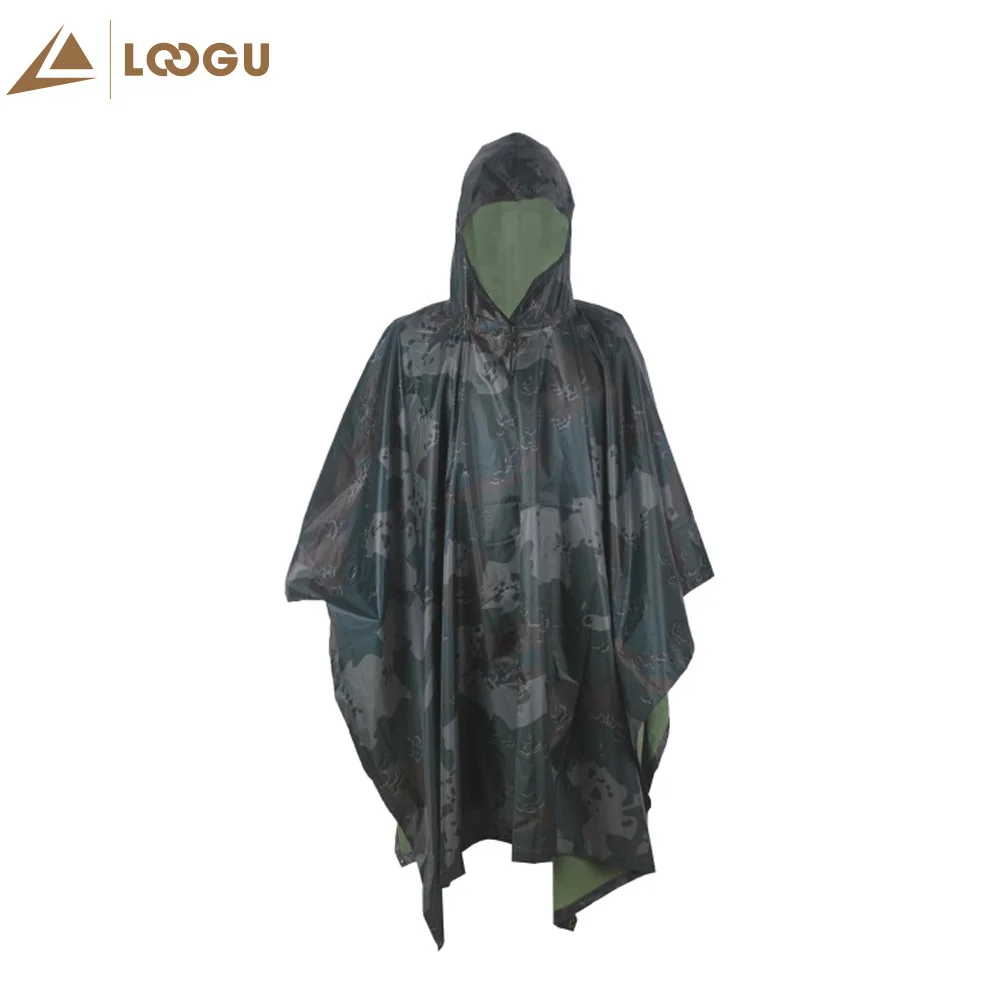 Details about   Men's Military Camping Rain Coat Outdoor Tent Poncho Coat Cloak Travel New 