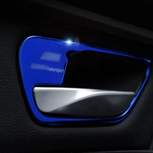 1 комплект 4 шт. автомобильный Стайлинг внутренняя дверная ручка рамка металлическое украшение для BMW Новая 3 серия