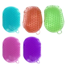 1 шт Силиконовая двухсторонняя Массажная Лимфатическая перчатка антицеллюлитная тонкая щетка для ванны и душа разные цвета