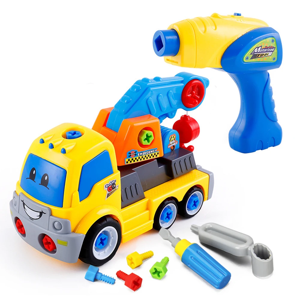 DIY Demontage Montage Auto Modell Bausteine Spielzeug Frühe Pädagogische für Kinder Kids Bau Fahrzeug Dicast Modell