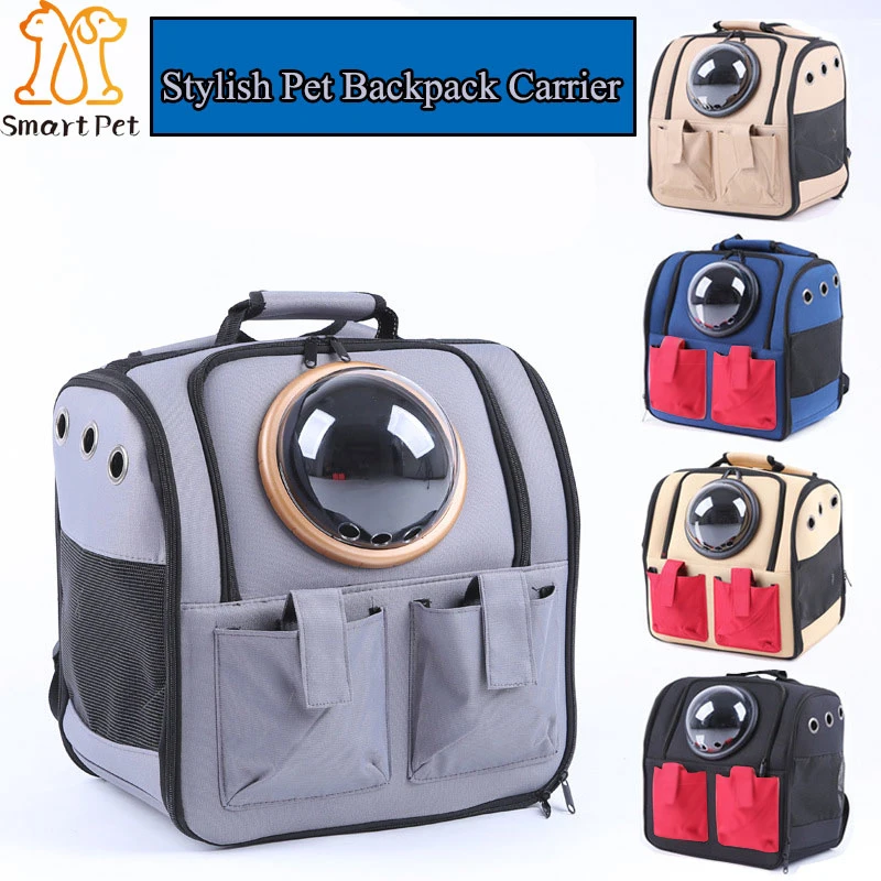 

SMARTPET New Capsule Breathable Pet Backpack Carrier Cat Dog Outdoor Traveling Bag With Large Space and More Colors