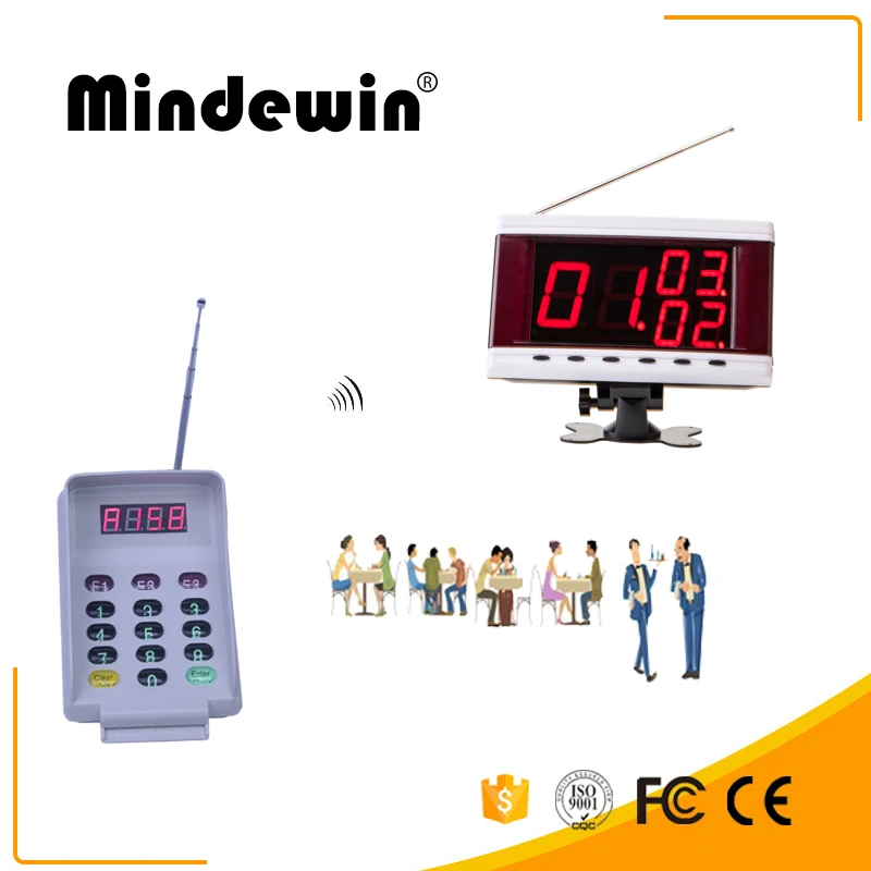 Беспроводная система управления заказами Mindewin большинство цифровых систем