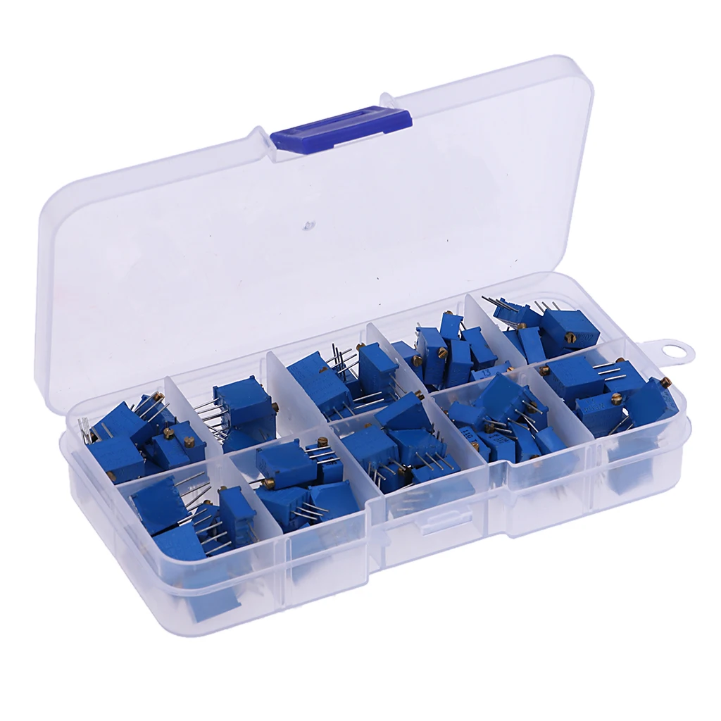 10 values 3296 3296w Trim Pot Trimmer Potentiometer Kit Variable Resistor