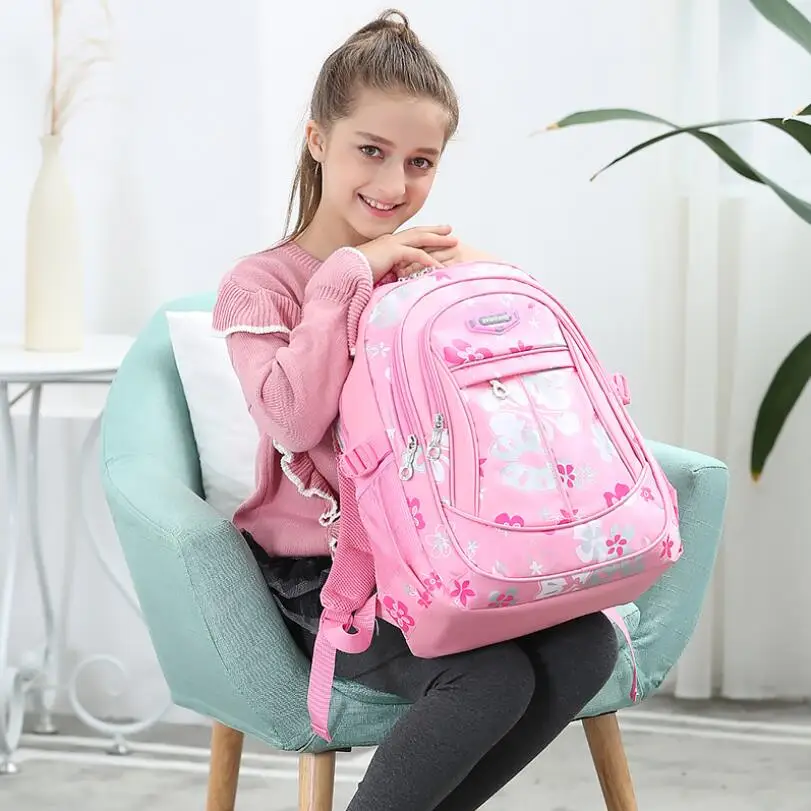 

New Fashion Floral printing large capacity School Bags for Girls Brand Women Backpack Cheap Shoulder Bag Wholesale Kids Backpack