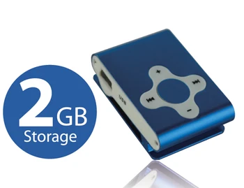 

2GB MP3 player flash internal Clip Metal Mini sport music MP3 included earphone/USB Cable Cheap Price Portable MP3 media Players