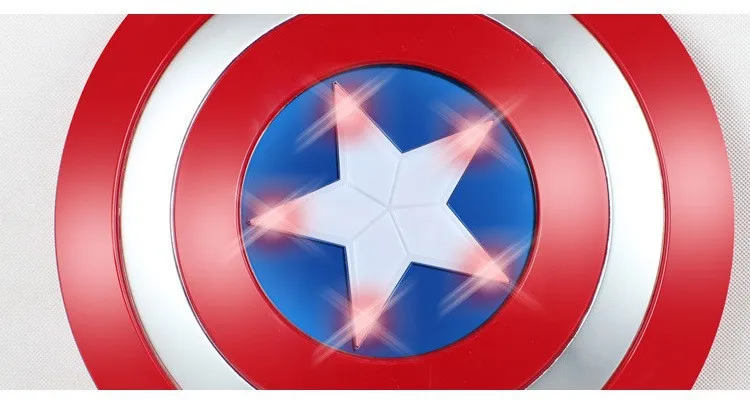 [Забавный] Мстители 2 Капитан Америка 32 см светящийся светильник, звуковой щит+ маска, имитирующая маскарадную игрушку, Детские вечерние костюмы