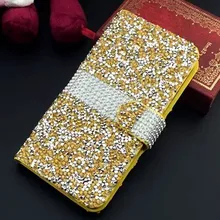 Luxury Rhinestone Leather Case Flip Diamond Phone Cover Bling Crystal Bag Coque Capa Fundas Para for Samsung Galaxy S7/S7 Edge