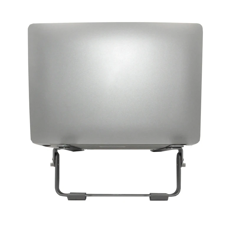 Охлаждающая подставка для ноутбука из алюминиевого сплава для Macbook с регулируемым углом увеличения высоты кронштейн для Dell lenovo acer - Цвет: Черный