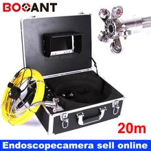 20M CCTV Underwater Sewer Drain Pipe Wall Inspection Camera Strong Cable with 12pcs LEDs camera sytem