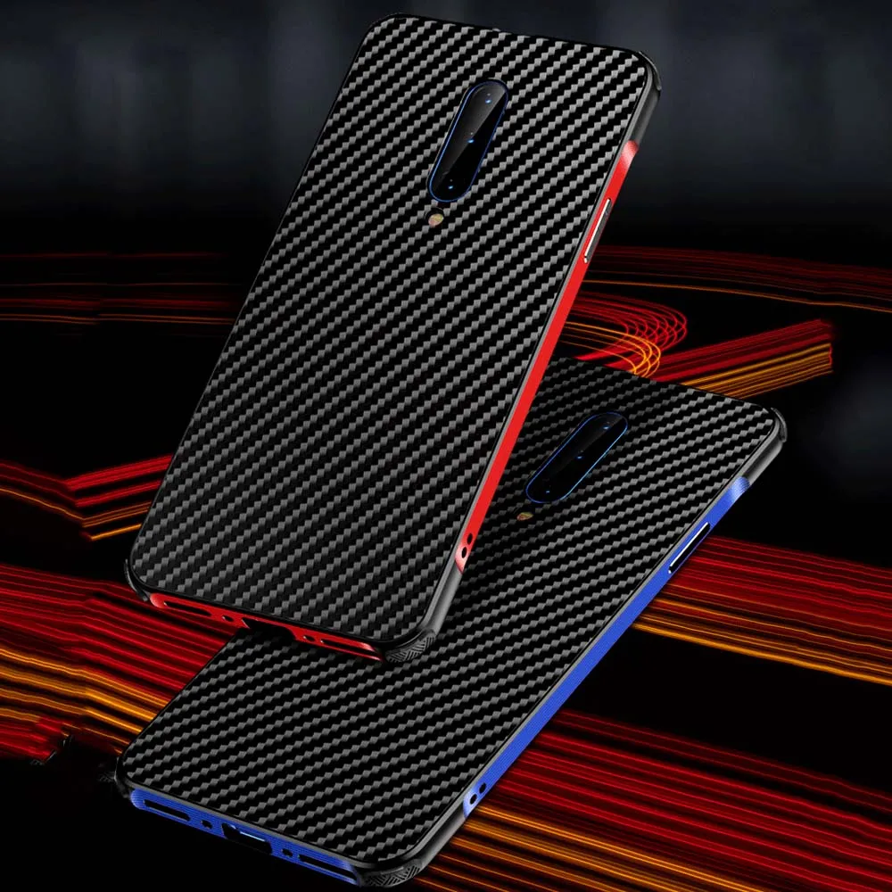 

Oneplus 7 pro case Original Aluminum Metal bumper Carbon Fiber phone case for Oneplus 7 case Oneplus 7 pro shockproof back cover