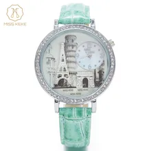 Relojes Mujer Miss Keke Argile Mignon 3d Mini Monde Tour Eiffel Horloge Femme Montres Dames Femmes Montre Femme Montres 1309