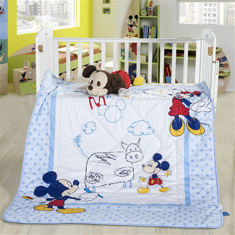 

Disney Princess Summer Quilt Students Kids Cotton Cushion Quilt Office Car Warm Girls Mickey Minnie Quilted Summer Quilt