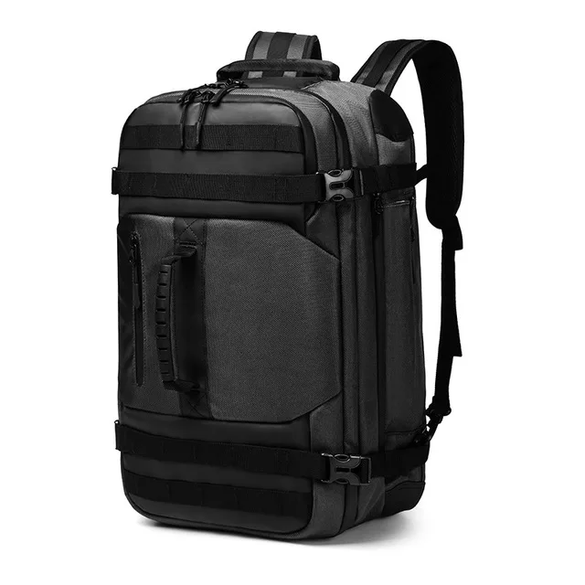 OZUKO Brand Man Backpack Fighter Men Back Bags Male Camouflage Bags Large Waterproof Black Backpack Laptop - Цвет: Серый