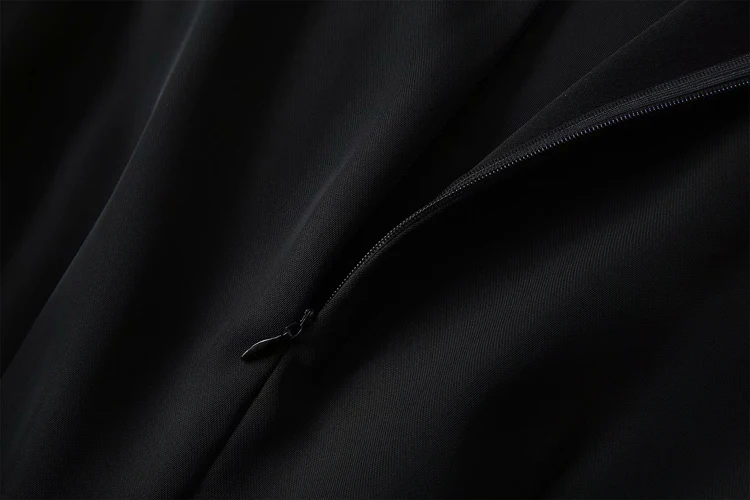 Meghan Markle Подиум с дизайнерской ретро моды черное платье бархат шить Высокое качество Вечерние Осенняя женская одежда