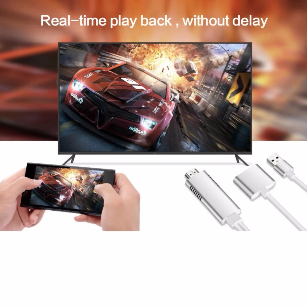 HDMI к USB AUX кабель адаптер телефон планшет к ТВ AV адаптер кабель HD 1080P белый видео кабель Шнур видео для Apple Android
