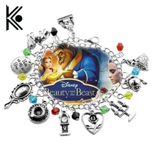 2 стиля красота и чудовище браслет Моана зеркало с розами часы в виде замка Лев гарпун аксессуары ювелирные изделия женские ювелирные изделия