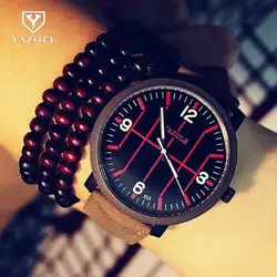 Лидер продаж YAZOLE Винтаж Спорт на открытом воздухе кварцевые мужские наручные часы для мальчиков часы черный коричневый высокое качество 1