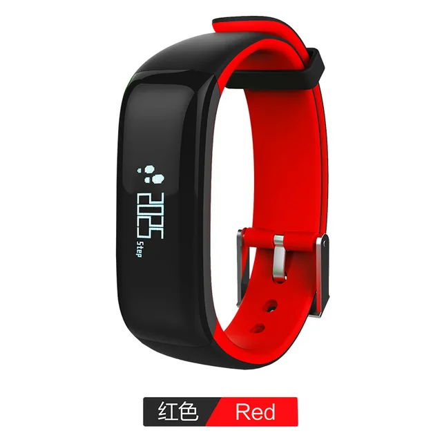 P1 Smartband трекер активности Смарт-часы монитор артериального давления смарт-Браслет Шагомер Браслет фитнес-браслет для iOS Andriod - Цвет: Red