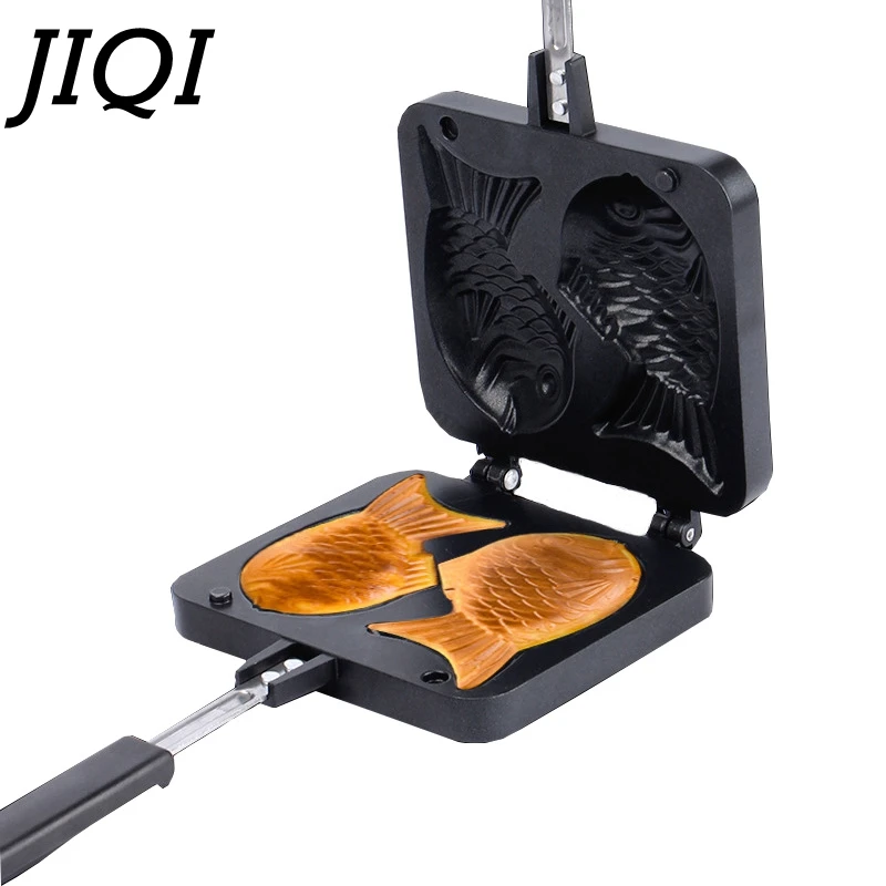 JIQI форма для вафель в форме рыбы антипригарная форма для выпечки двойной нагрев японский такояки креп Маффин поднос для блинов DIY Инструменты для выпечки