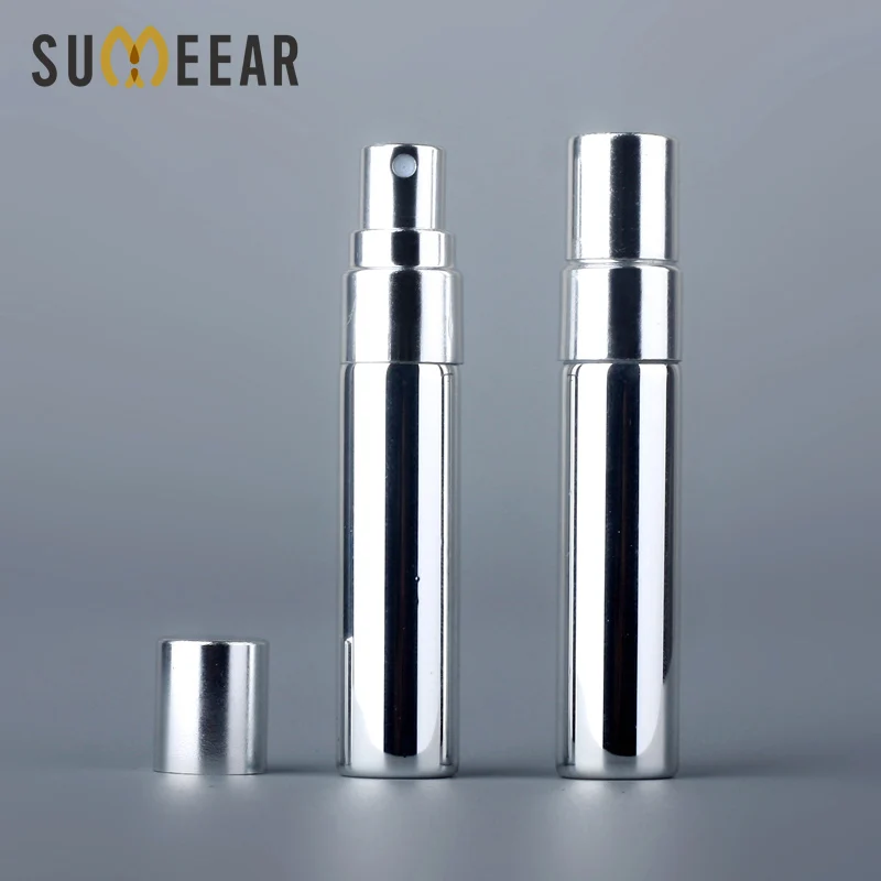 

20Pieces/Lot 5ML UV Plating Silver Glass Perfume Bottle Spray Refillable Portable Mini Sample Perfume Bottle Atomizer