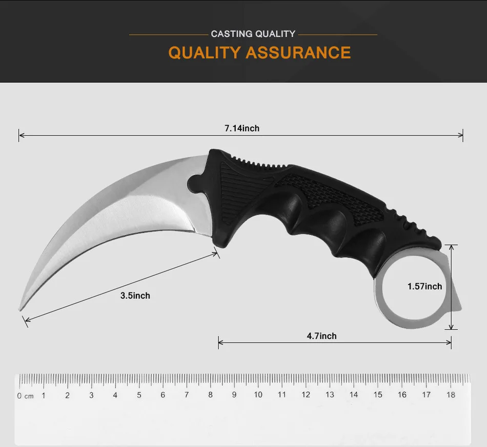 CS GO нож в стиле игры "Counter-Strike" hawkbill Тактический Коготь karambit шейный нож настоящий боевой бой лагерь Поход на открытом воздухе защита атака подарок