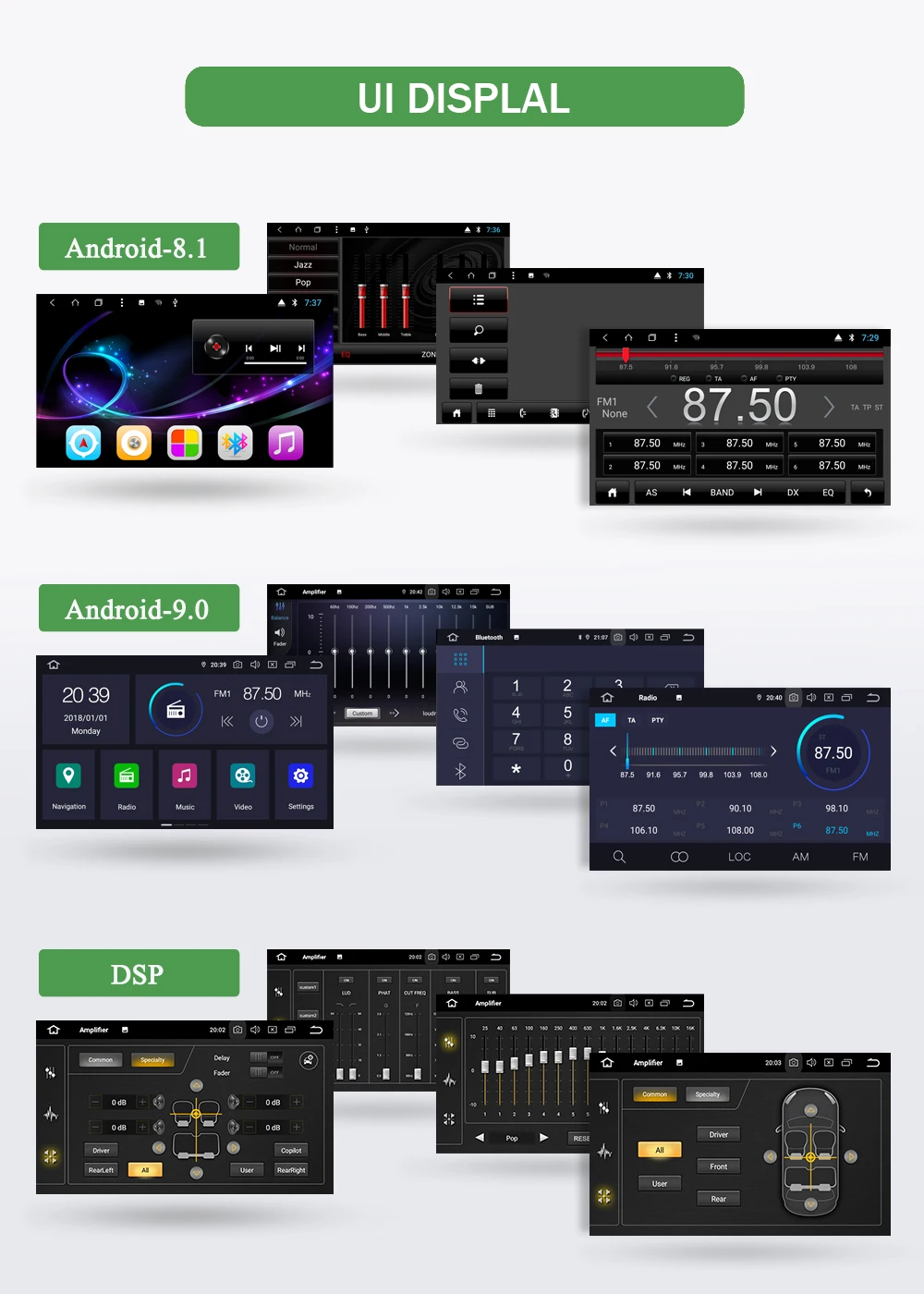 Best Bonroad7"2Din Octa Core Android 8.1. Car Multimedia Player With DSP For Nissan GPS Navigation Radio Stereo Audio Player(No DVD) 2
