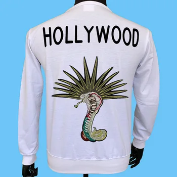 

Seestern brand men's Hoodies printing Hollywood embroidery brilliant rays king cobra young autumn tops pure cotton Snakes hoodie