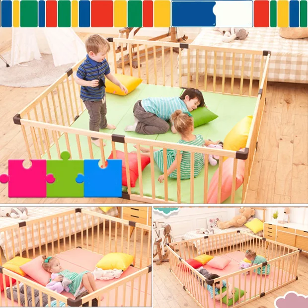 Babyfond игровой забор из цельного дерева ворота многоугольный бассейн для детей без