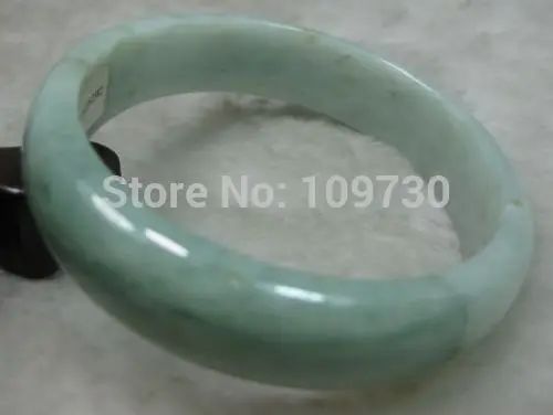 

Free Shipping 001525 NATURE GRADE "A "BEAUTIFUL ICY GREEN JADEITE BRACELET BANGLE ()