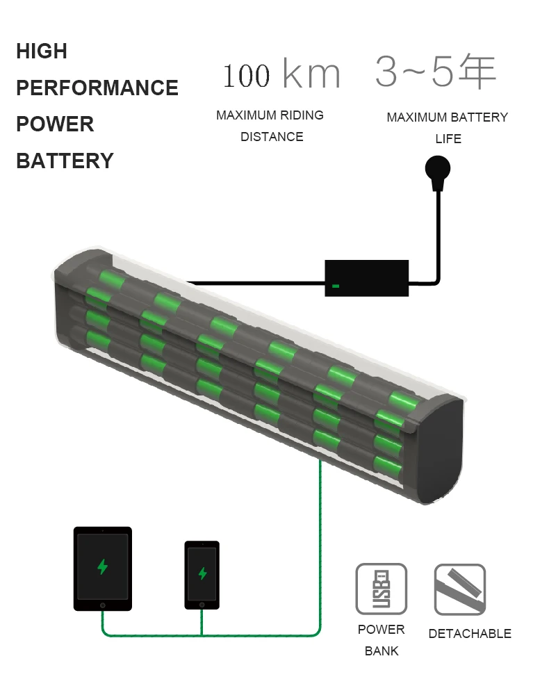 Flash Deal 26-inch lithium battery power bicycle male and female city travel adult power bicycle 2