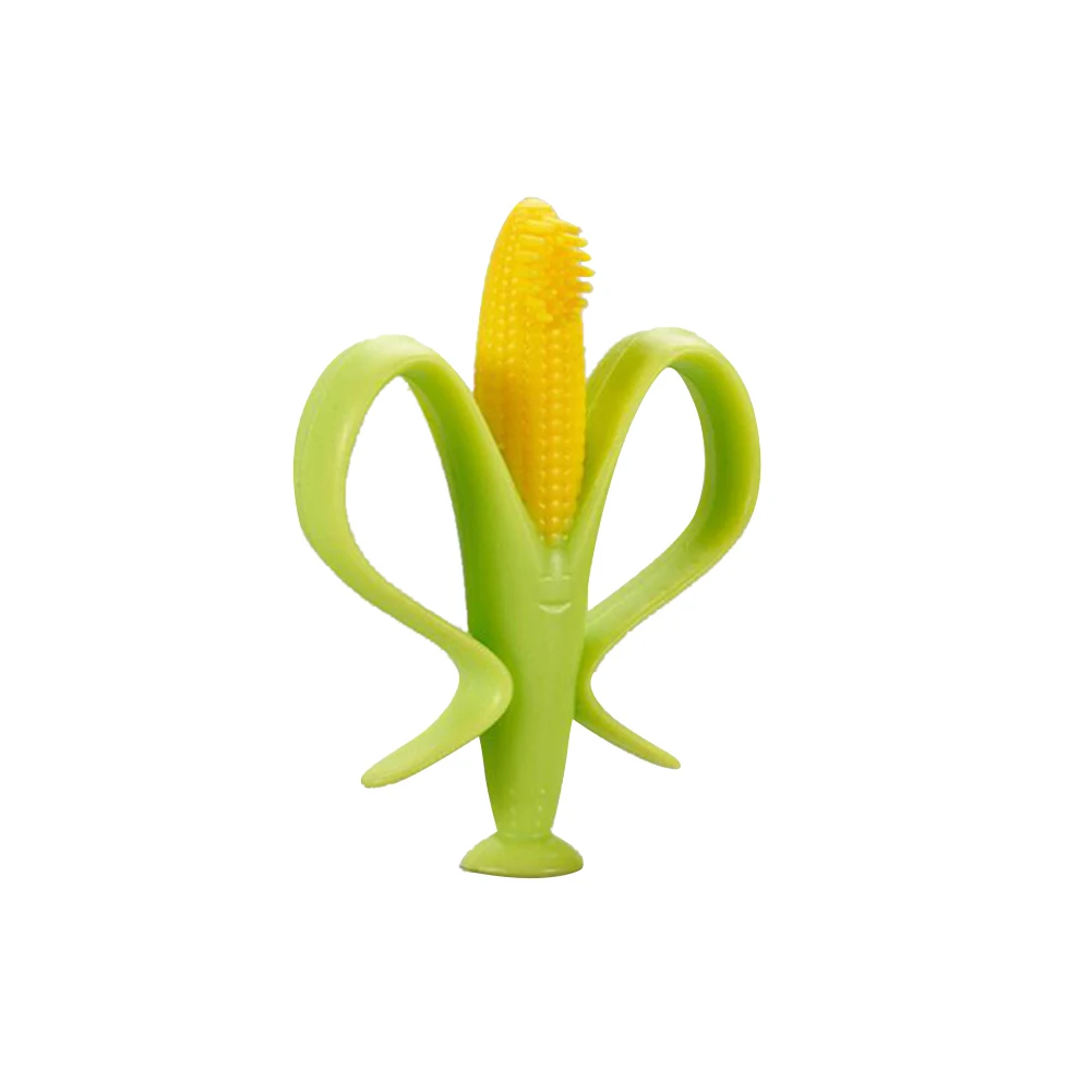 Банан кукурузы Teether дети Прорезыватель Детские игрушки силикона Зубная щётка и экологически безопасные детские молярная стержней для