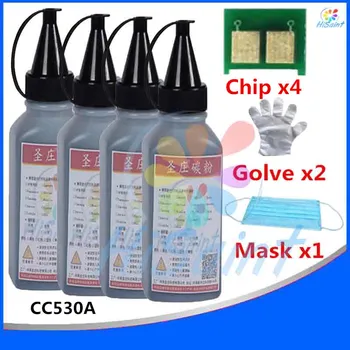 

Best[Hisaint] 4PCS For HP CC530A Color Toner Powder&Chip Glove Mask For LaserJet CP2025/CM2320n/CM2320nf/CM2320fxi New Arrivals
