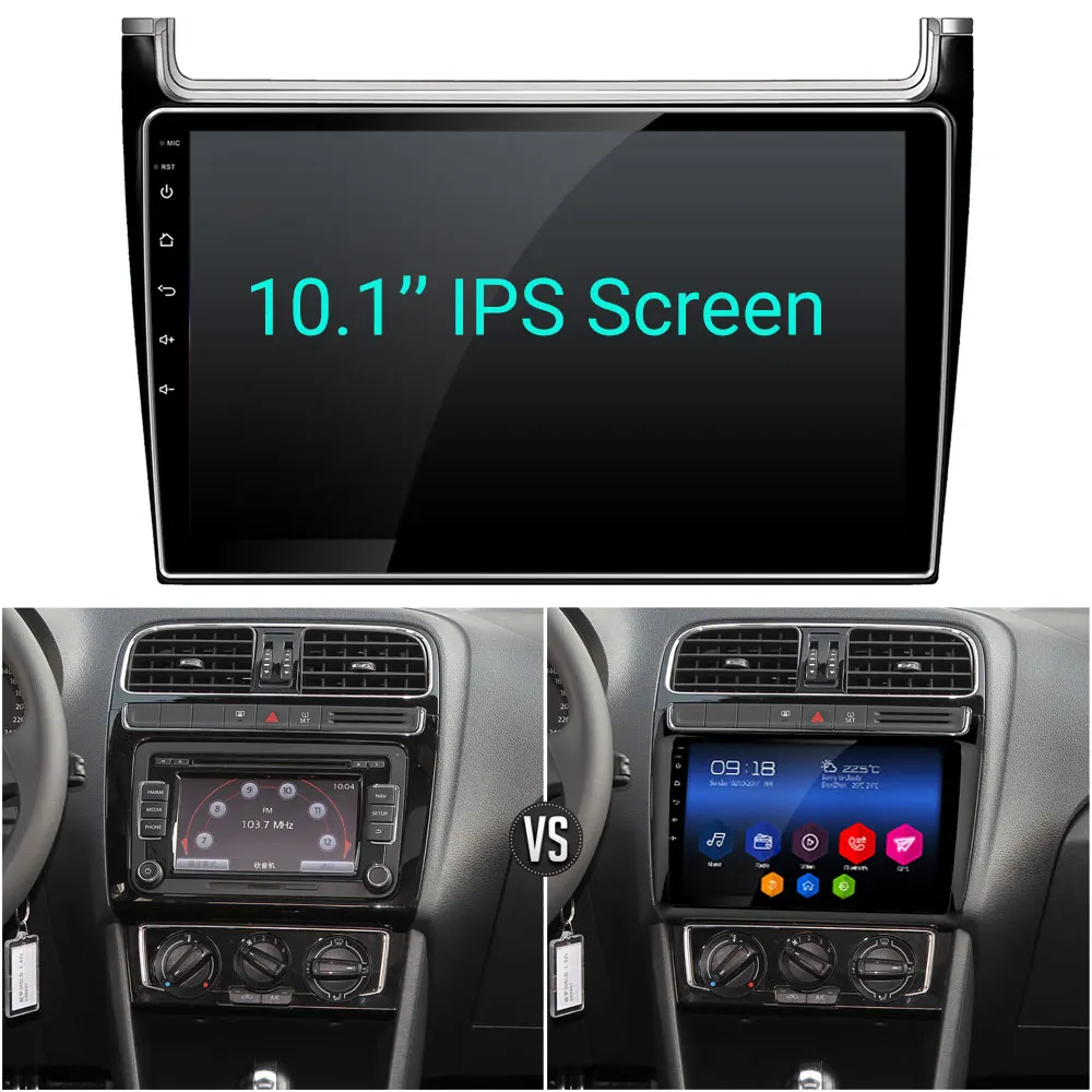 Best 10.1" IPS 4G DSP Carplay Android 8 Octa Core 4GB RAM 64GB ROM BT Car DVD Multimedia Player Radio For Volkswagen Polo 2011-2013 0