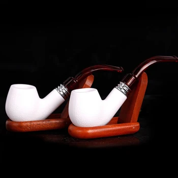 

Classic Sepiolite Grain Pipes Chimney Filter Long Smoking Pipe Tobacco Pipe Cigar Gifts Narguile Grinder Smoke Mouthpiece