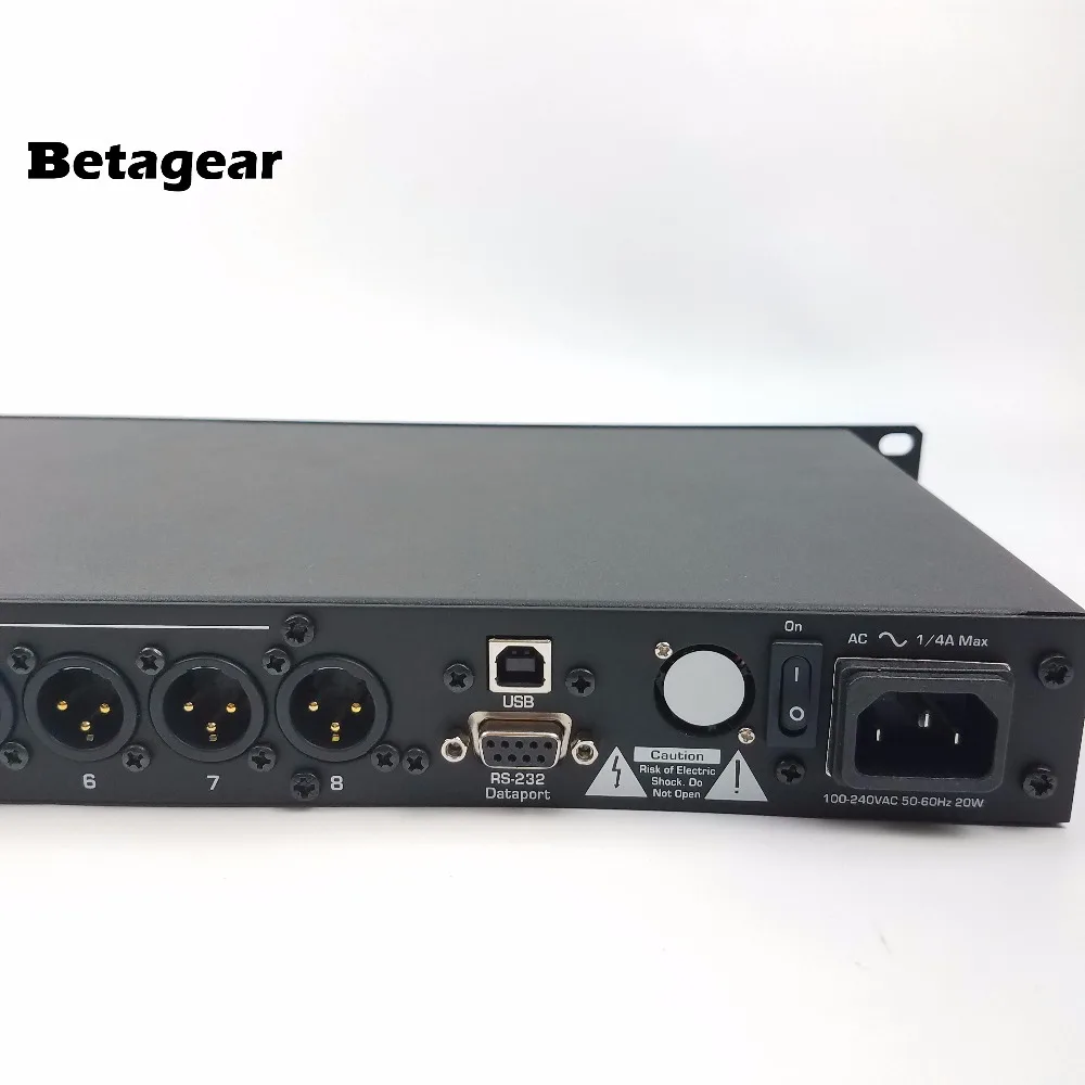 Betagear 4.8SP DSP громкоговоритель система процессор 4-In x 8-Out w/USB живой звук цифровой аудио процессор эффекторы dj оборудование