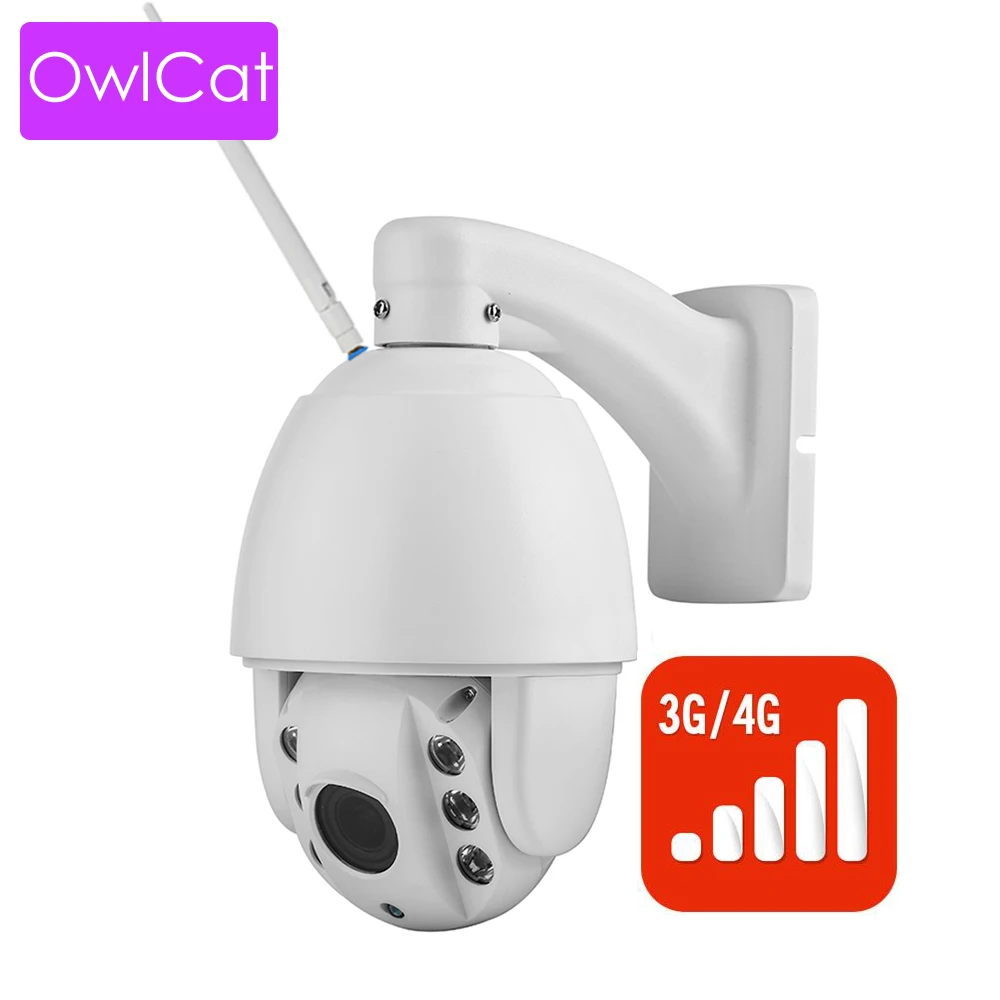 

OwlCat 3G IP Camera 4G sim card WIFI Camera x5 increase Optical Zoom PTZ rotate Phone Control Audio Video Surveillance CCTV Cam