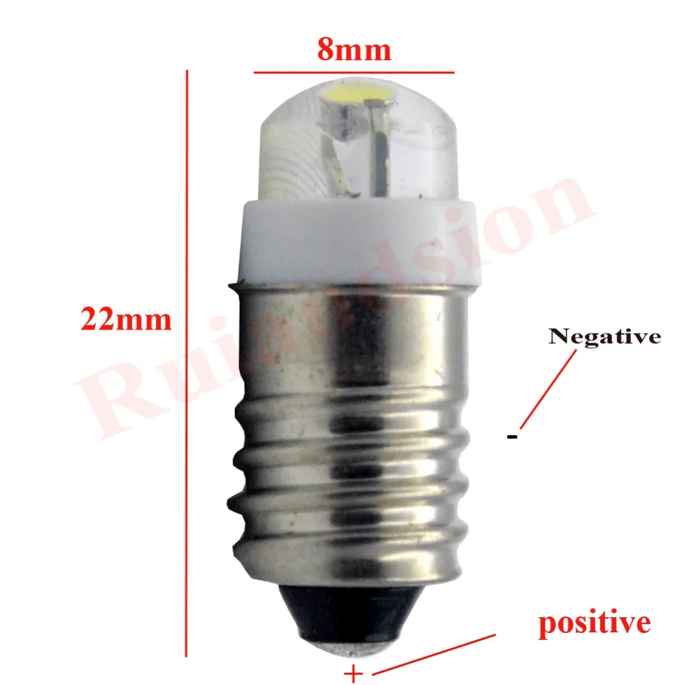 1 шт 0,5 w E10 3v 4,5 v 6v для детей возрастом от 3 до 18 месяцев V 5-24V COB светодиодный фонарик лампы светодиодный вспышка светильник лампа светильник головная лампа 3000K 6000K