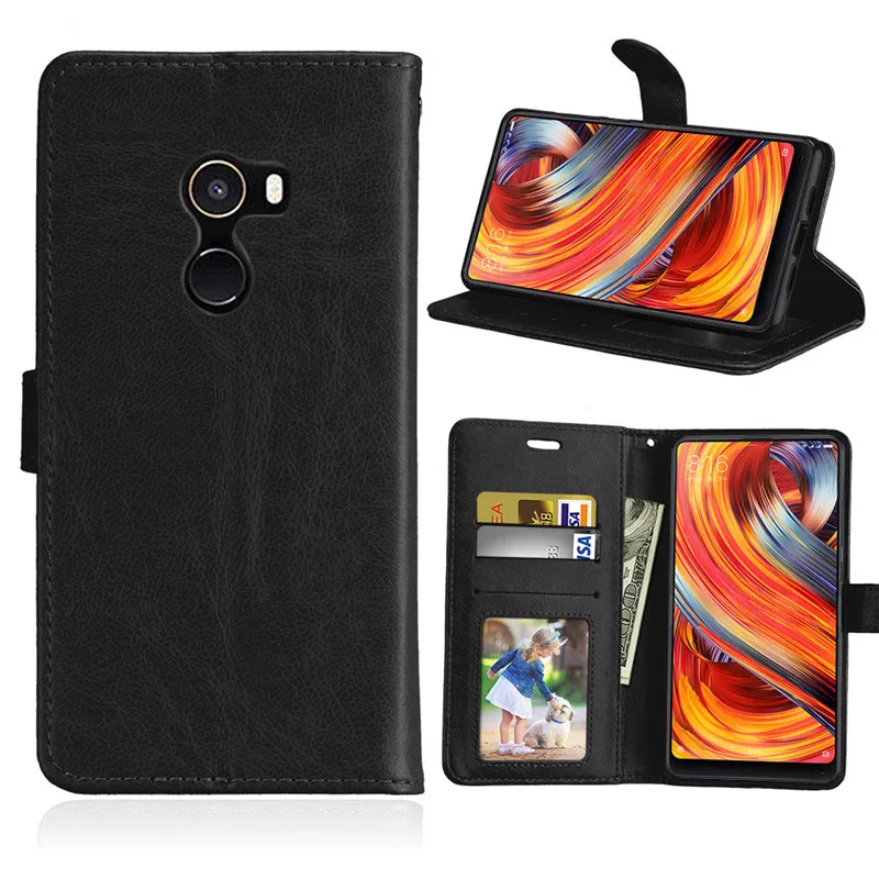 Чехол книжка из искусственной кожи для Xiaomi Mix 2 ретро чехол с рисунком Crazy Horse