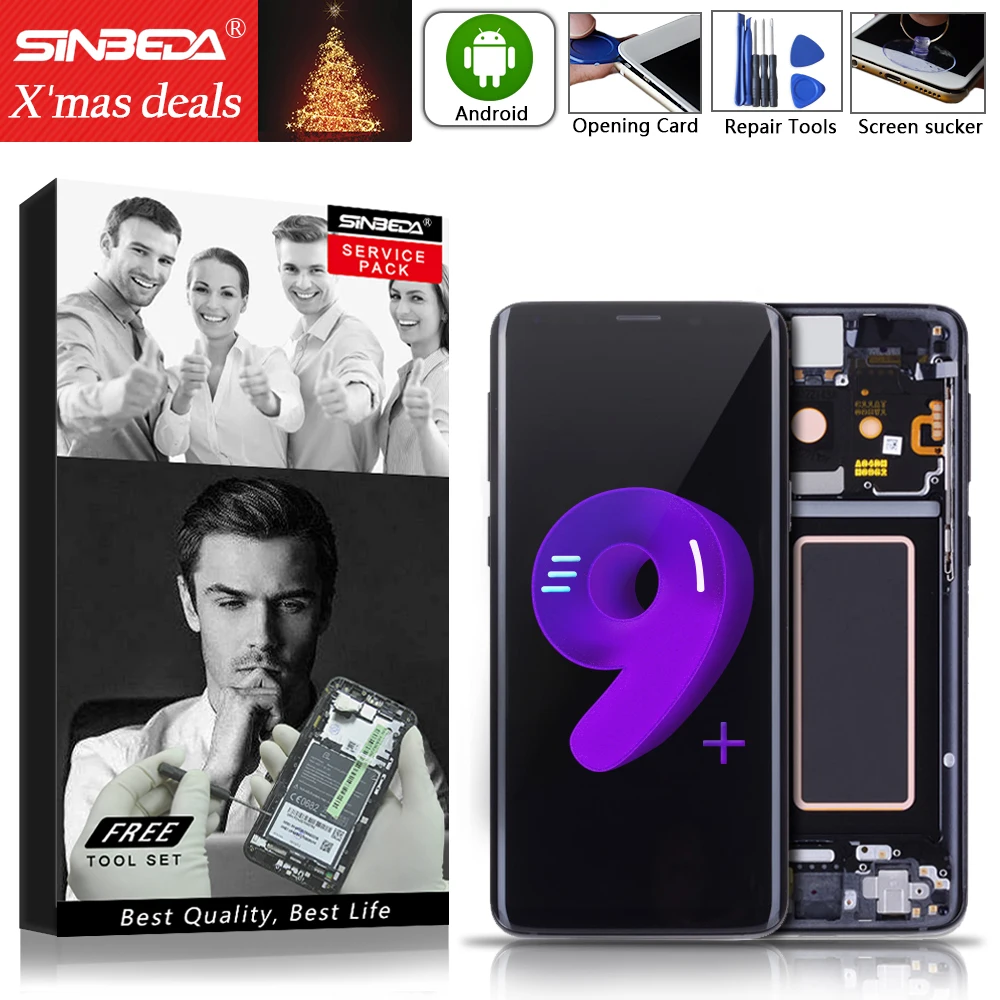 

6.2'' Super AMOLED LCD For SAMSUNG Galaxy S9 Plus G965 G965F LCD Display Screen For Galaxy S9 Plus Replacement Touch Screen