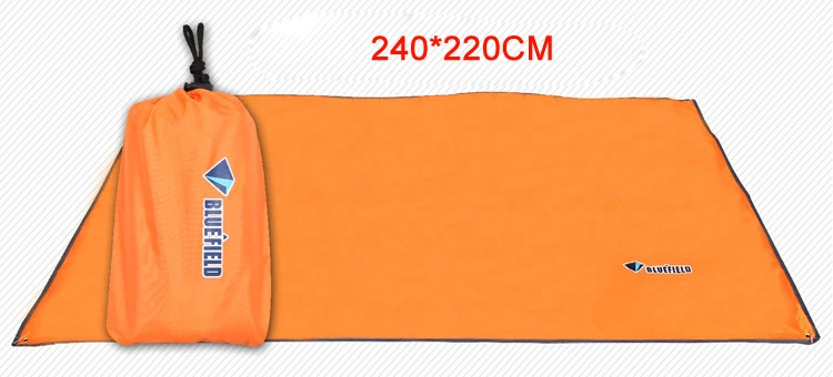 Открытый солнцезащитный водонепроницаемый походный коврик Сверхлегкий брезент портативный Оксфорд пляжный коврик Многофункциональный тент навес одеяло для пикника - Цвет: 240X220CM   L