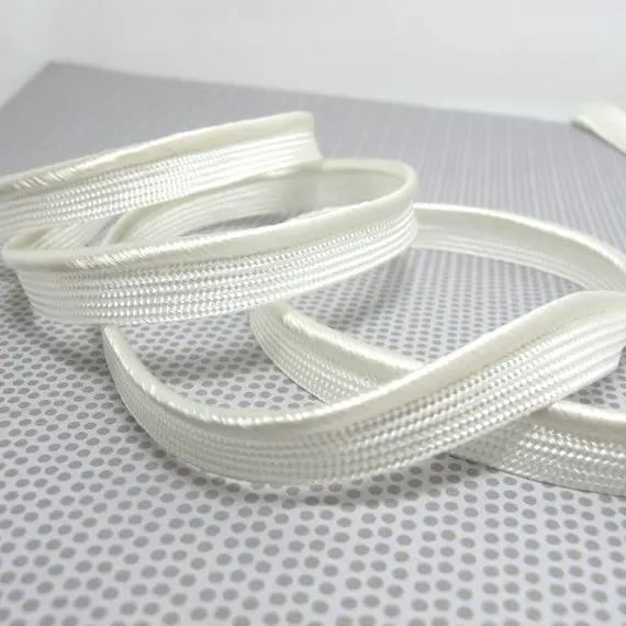 5 Yards 3/8 Inch White Threaded Piping Lip Cord TrimPillow Cushion